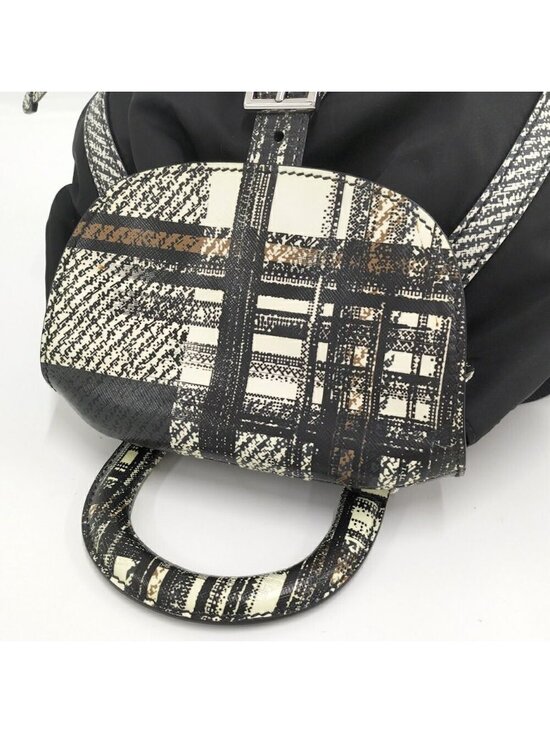 Prada Tessuto Backpack Check Nylon Black main image 2
